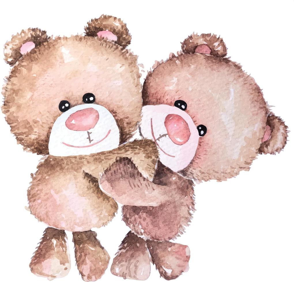 teddyberen aquarel 1 vector