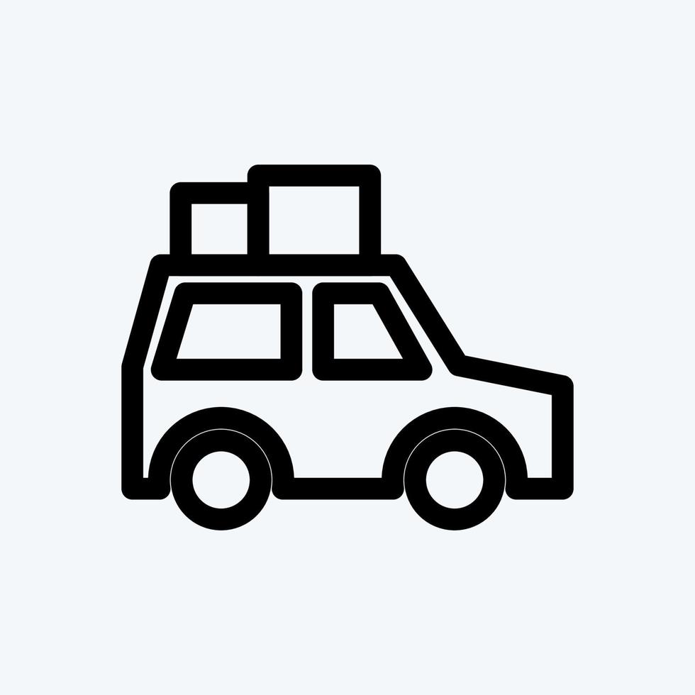 icoon suv. geschikt voor onderwijs symbool. lijn stijl. eenvoudig ontwerp bewerkbaar. ontwerp sjabloon vector. eenvoudige illustratie vector