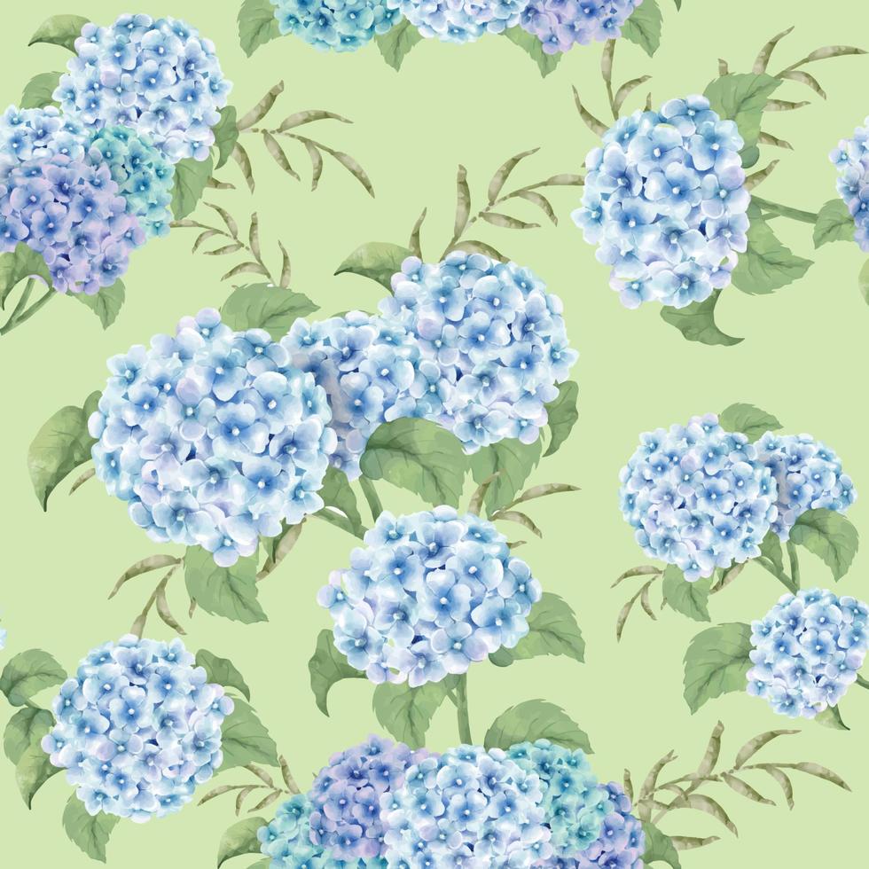 aquarel hortensia naadloos patroon vector