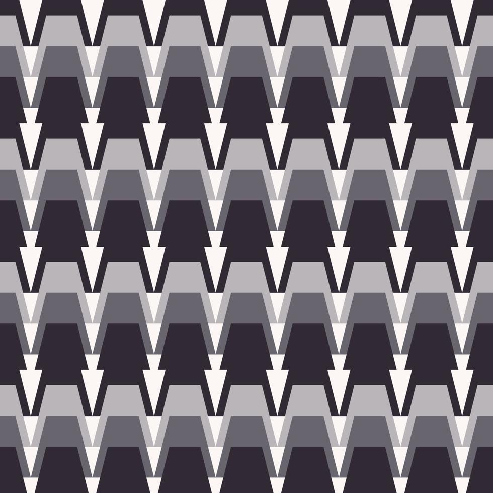 abstracte geometrische pijl vorm zwart grijze kleur naadloze patroon achtergrond. gebruik voor stof, textiel, interieurdecoratie-elementen, stoffering, verpakking. vector