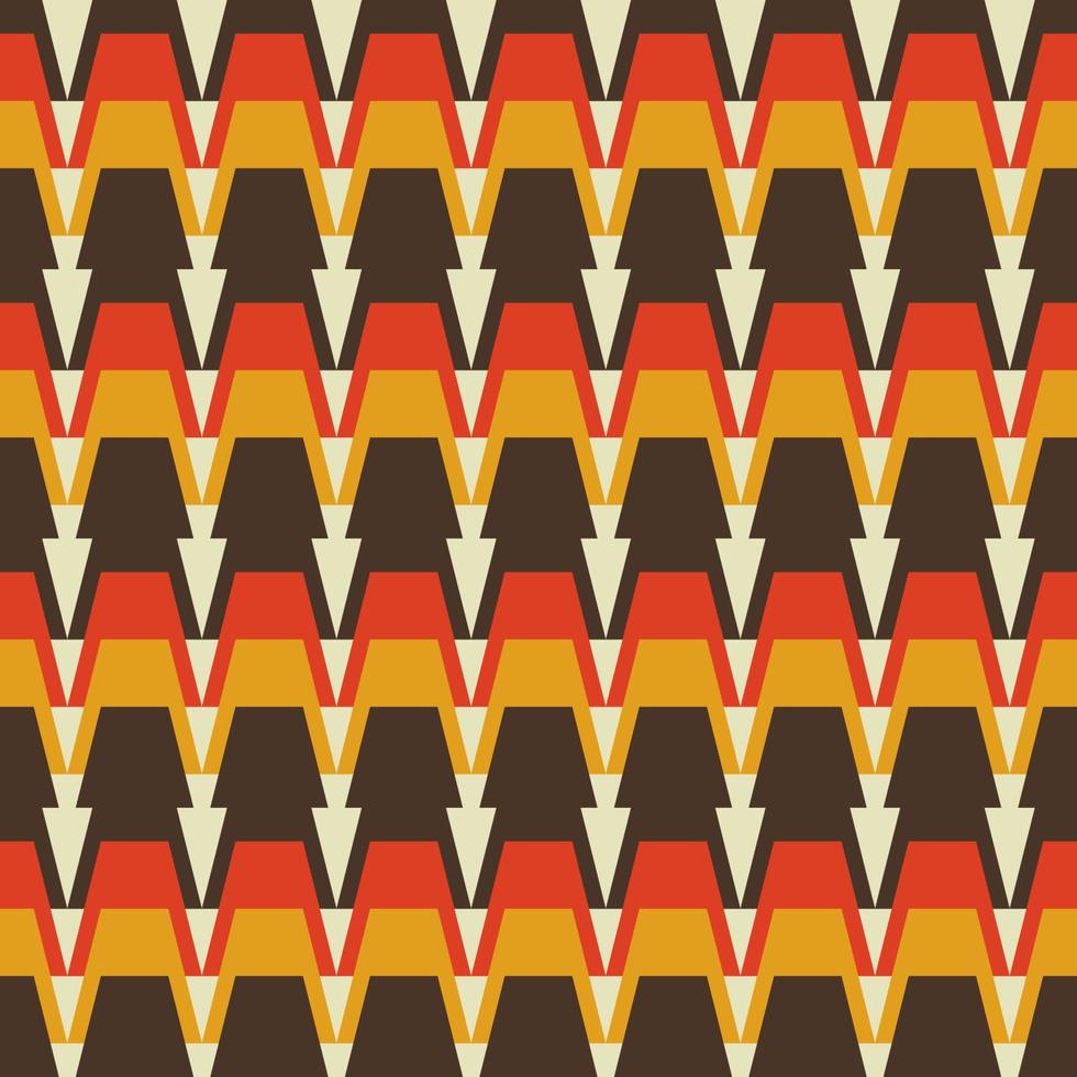 abstracte geometrische pijl vorm vintage kleur naadloze patroon achtergrond. gebruik voor stof, textiel, interieurdecoratie-elementen, stoffering, verpakking. vector