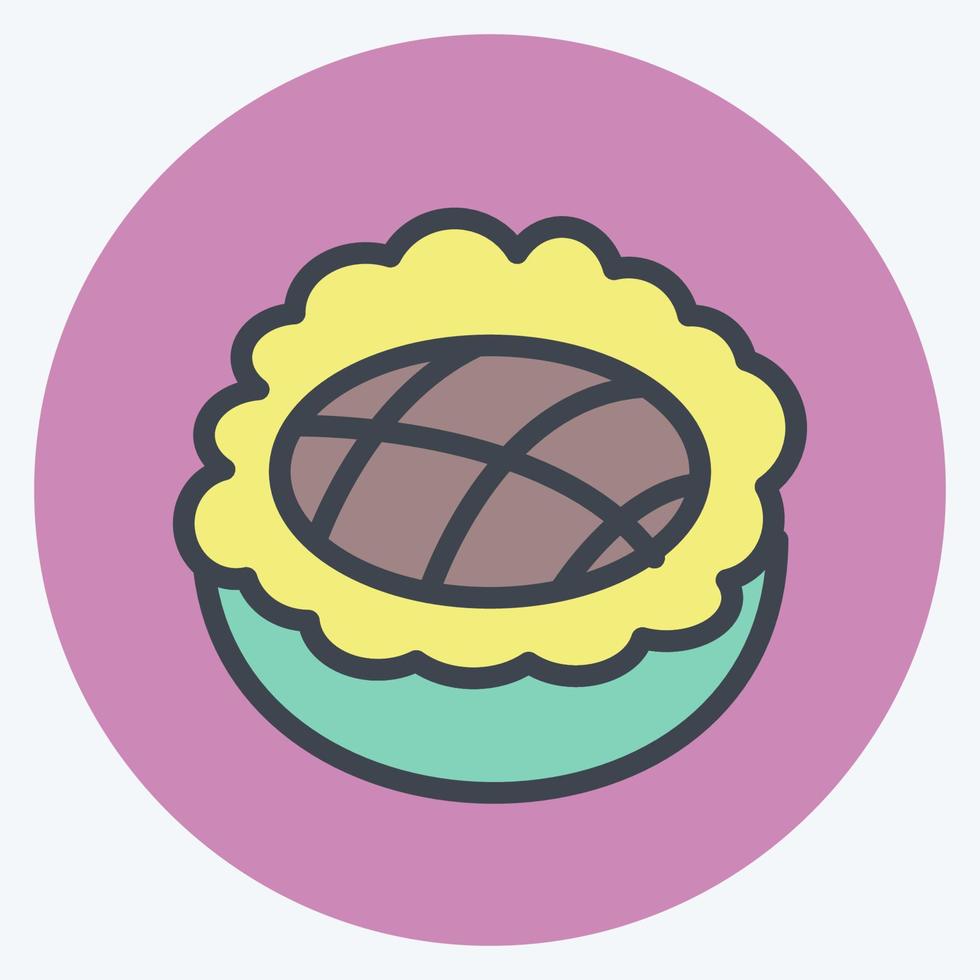 icoon appeltaart. geschikt voor bakkerijsymbool. kleur partner stijl. eenvoudig ontwerp bewerkbaar. ontwerp sjabloon vector. eenvoudige illustratie vector