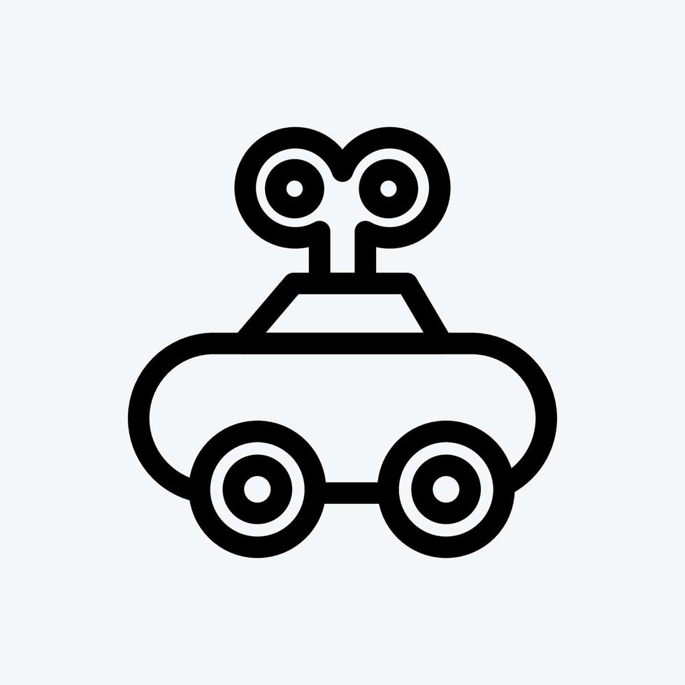 pictogram uurwerk auto. geschikt voor kinderen symbool. lijn stijl. eenvoudig ontwerp bewerkbaar. ontwerp sjabloon vector. eenvoudige illustratie vector