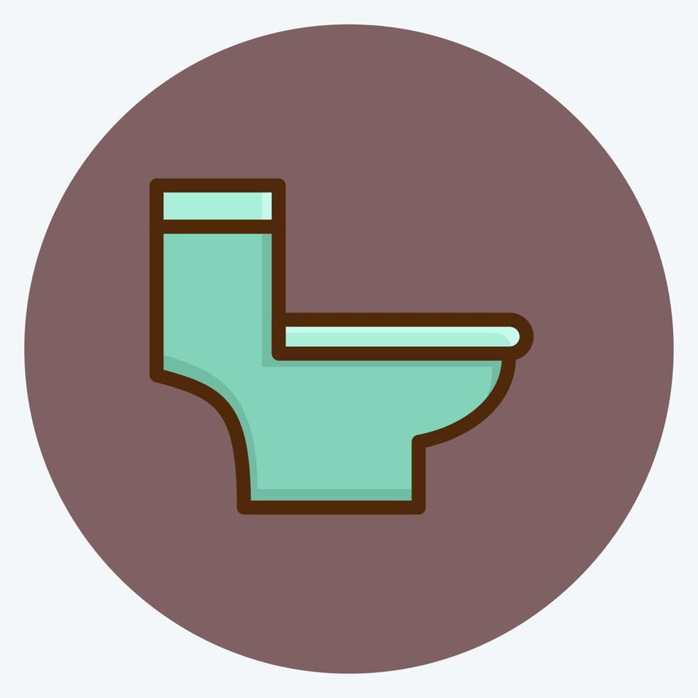 icoon toilet. geschikt voor het bouwen van symbool. vlakke stijl. eenvoudig ontwerp bewerkbaar. ontwerp sjabloon vector. eenvoudige illustratie vector