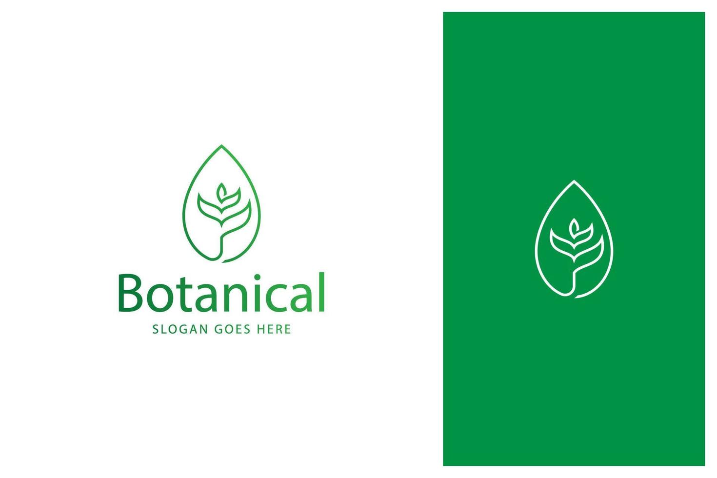 bloem blad organisch botanisch logo ontwerp vector