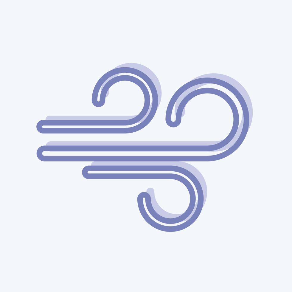 pictogram schone lucht. geschikt voor onderwijs symbool. tweekleurige stijl. eenvoudig ontwerp bewerkbaar. ontwerp sjabloon vector. eenvoudige illustratie vector
