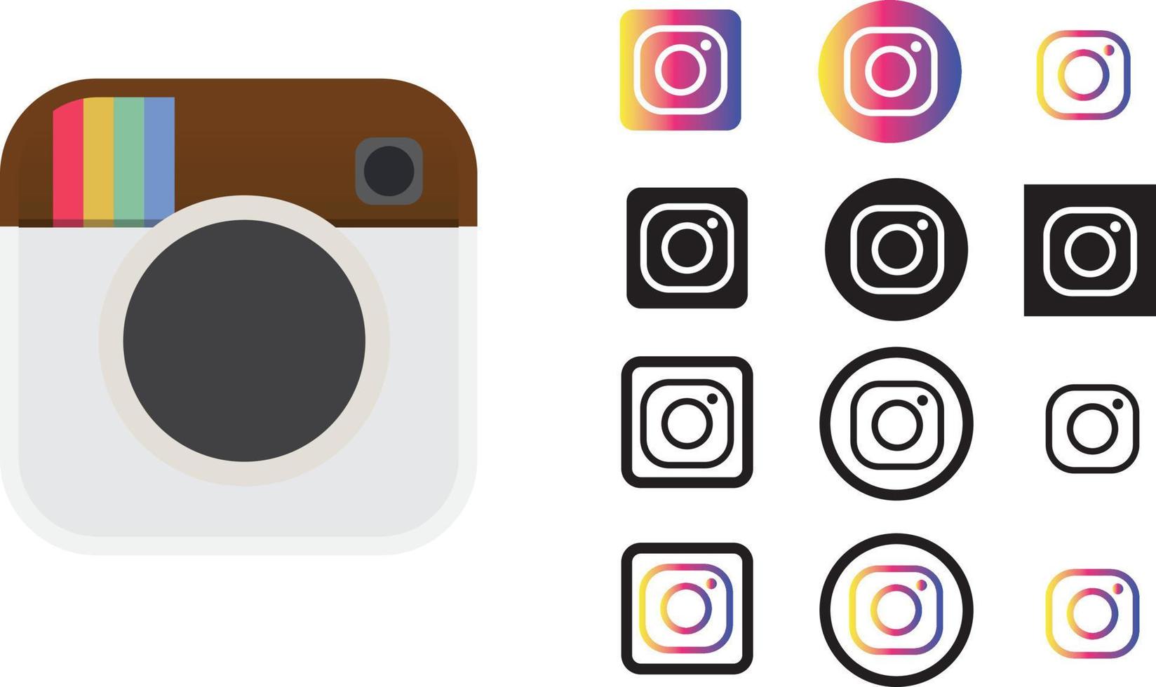 sociale media pictogrammen illustratie instagram vector