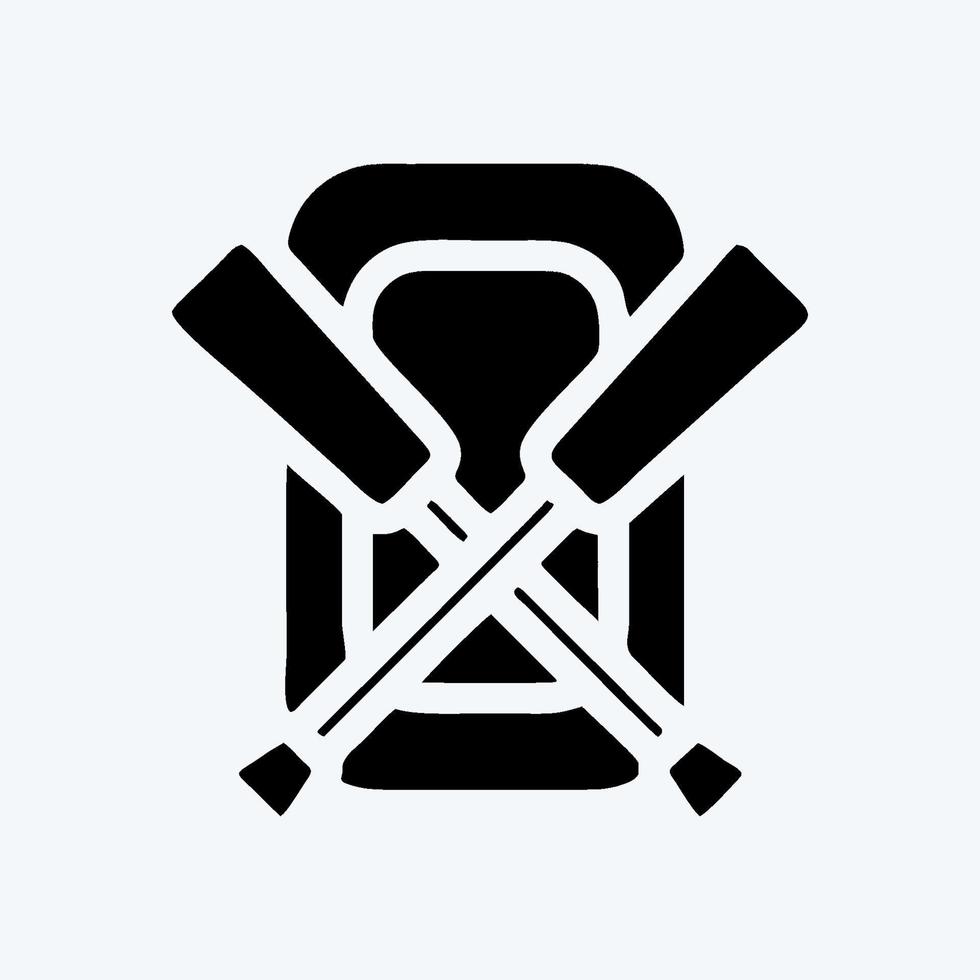 pictogram rubberboot. geschikt voor onderwijs symbool. glyph-stijl. eenvoudig ontwerp bewerkbaar. ontwerp sjabloon vector. eenvoudige illustratie vector