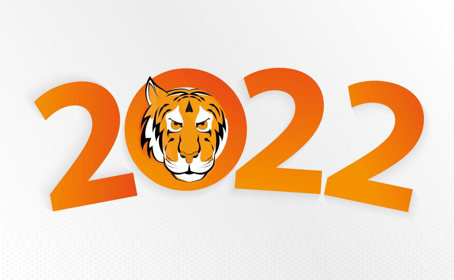 chinees nieuwjaar 2022 jaar van de tijger. chinese dierenriem-tijger. vector