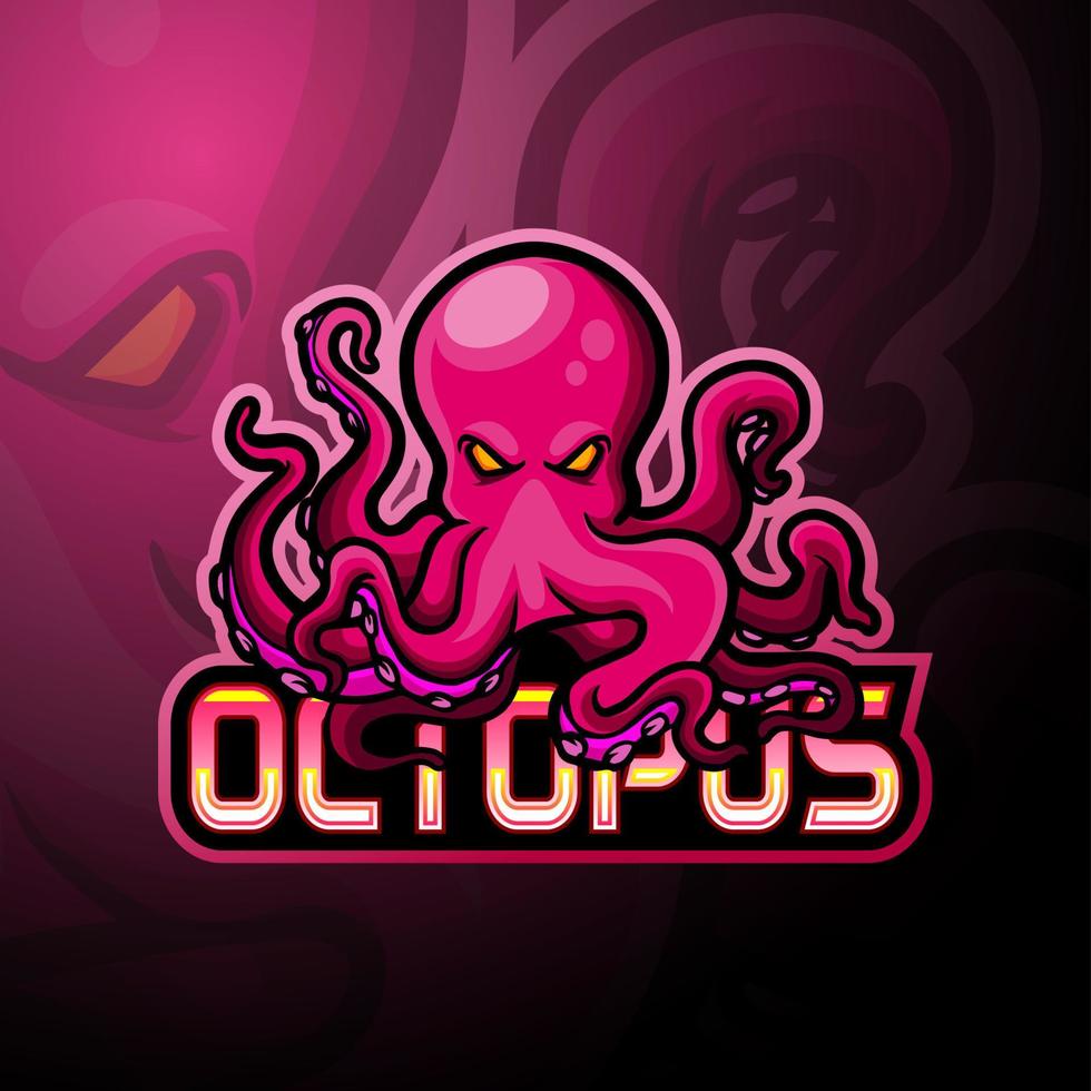 octopus esport logo mascotte ontwerp vector