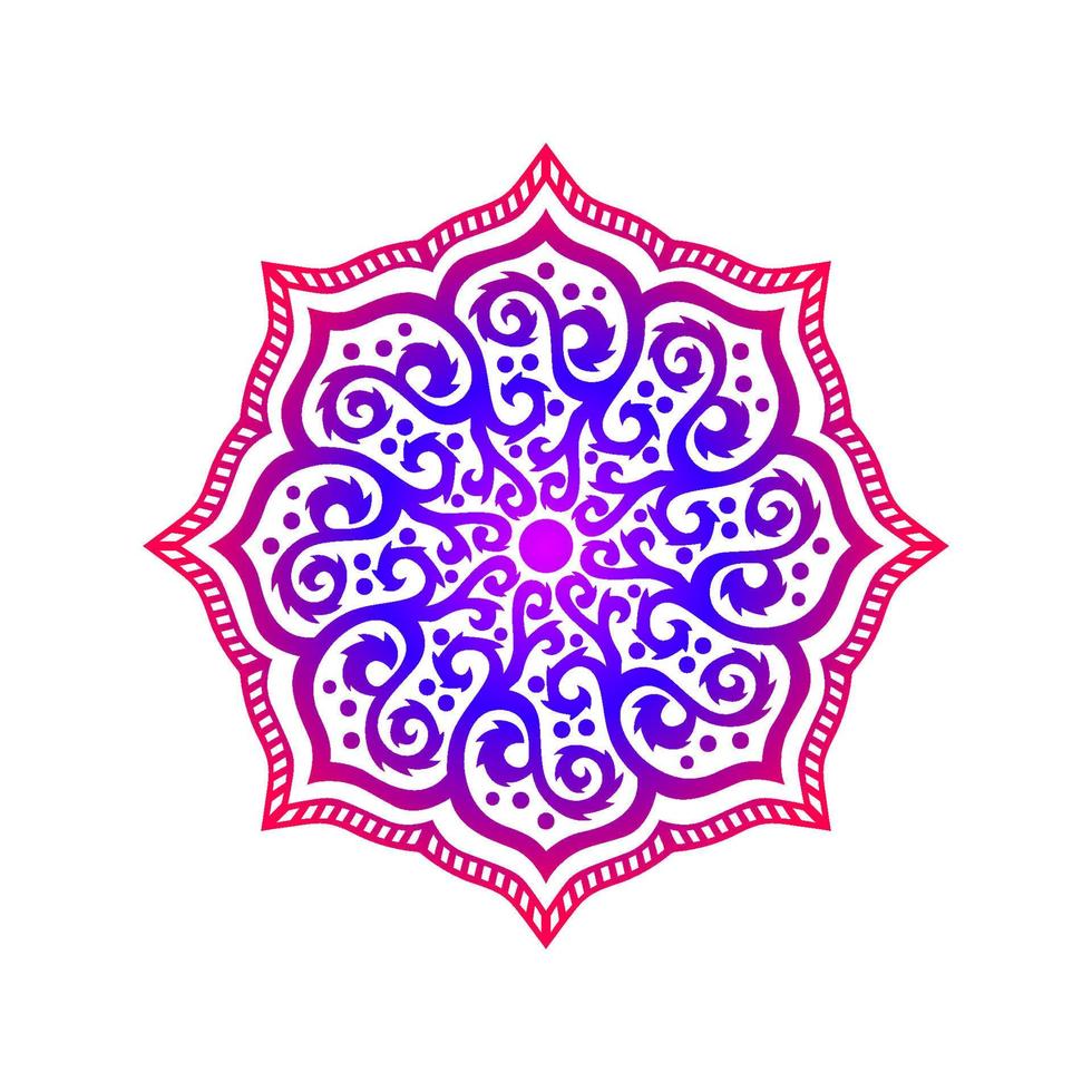 etnische decoratief element, Indiase sieraad, mandala kunst, mandala geïsoleerd ontwerpelement, gestileerde bloemen ronde sieraad, luxe mandala patroon, vector bloemen mandala in Indiase stijl, mehndi ornament