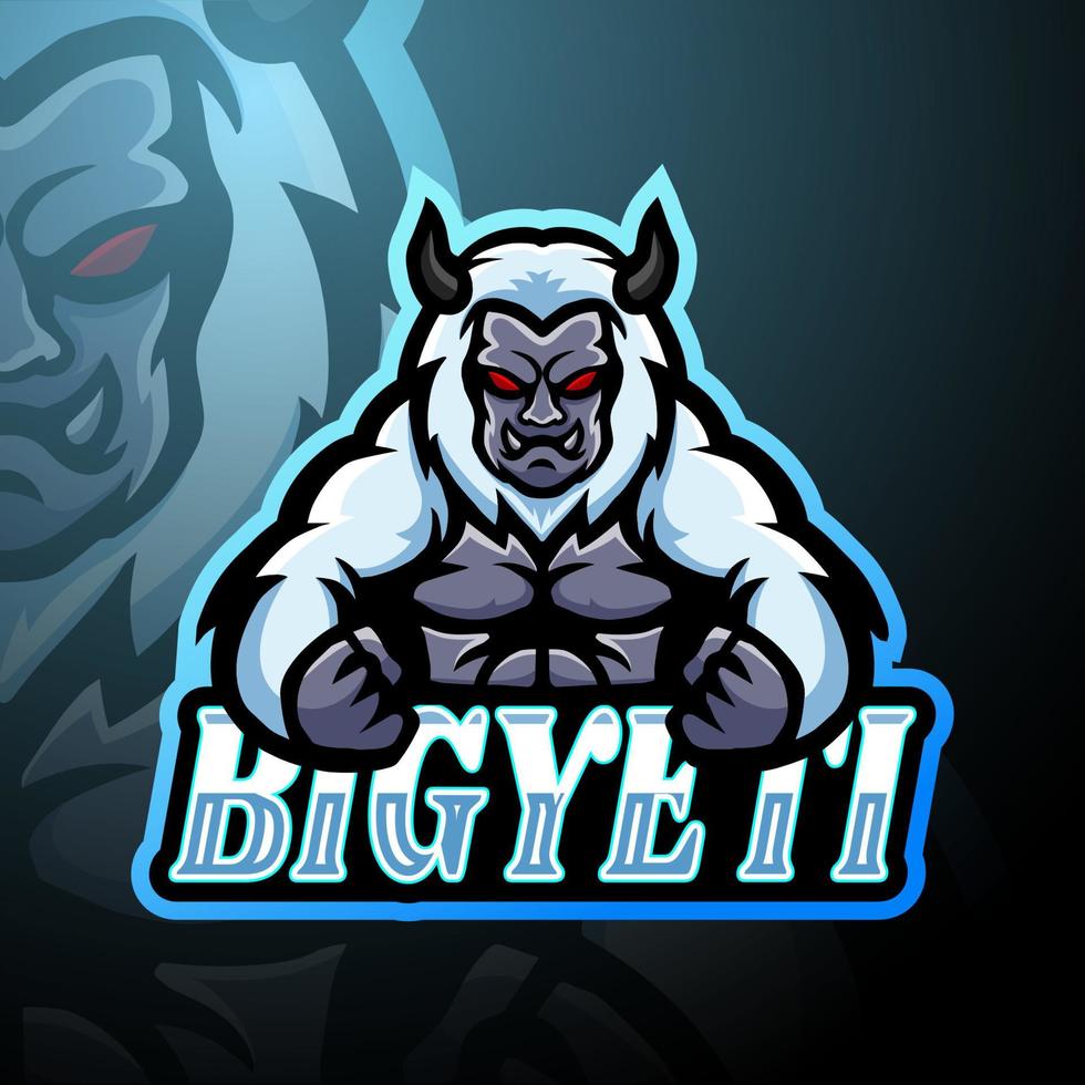 yeti esport logo mascotte ontwerp vector