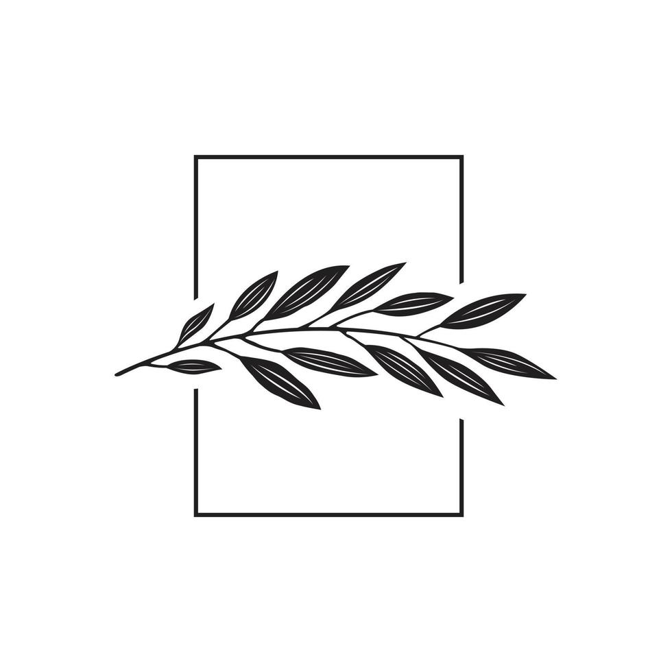 botanica-logo met het concept van natuur, bladeren, klassiekers en moderne stijl vector