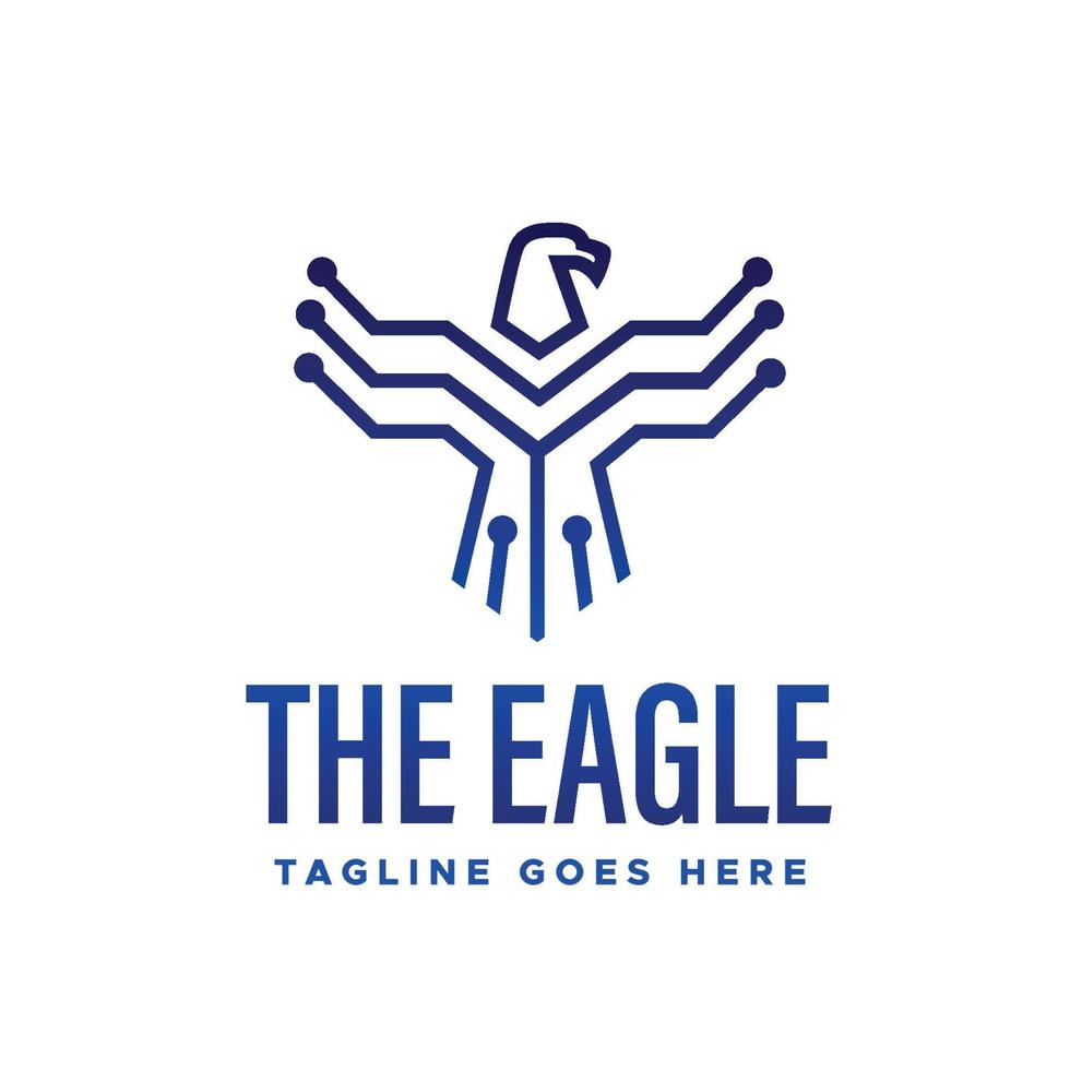 eagle tech logo sjabloon ontwerp vector, embleem, ontwerpconcept, creatief symbool, pictogram vector