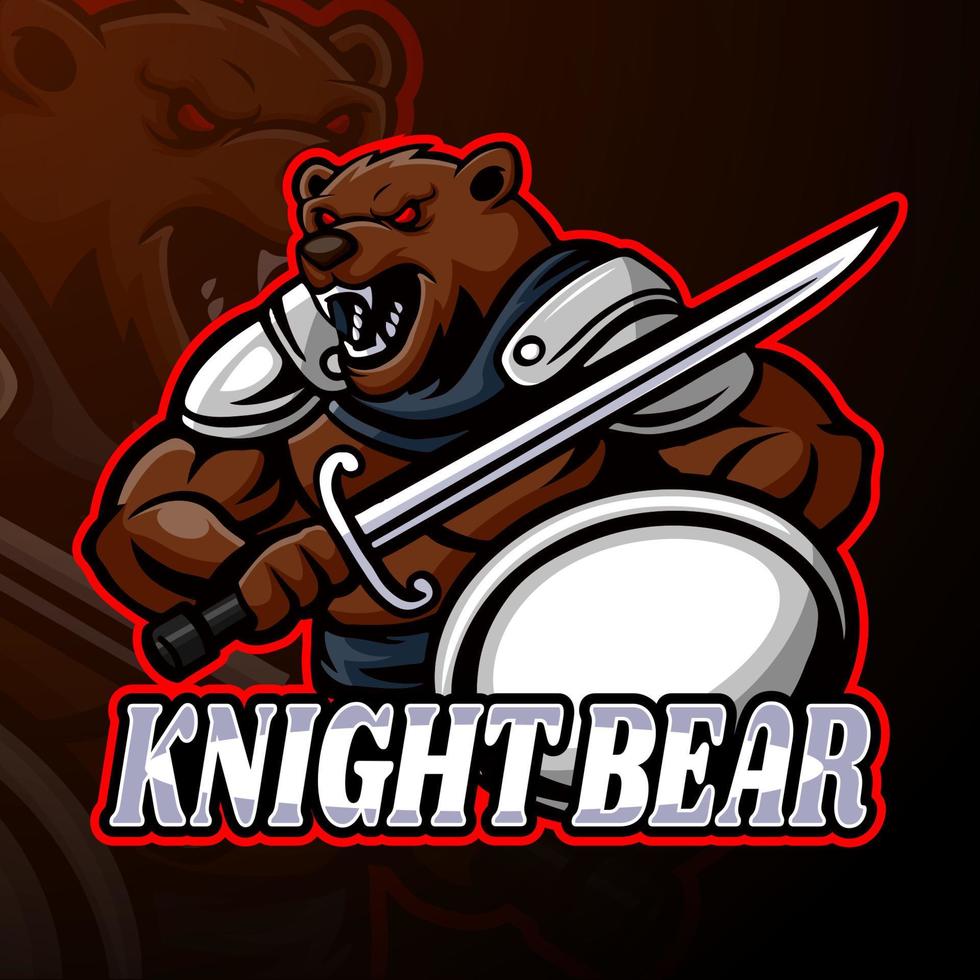 ridder beer esport logo mascotte ontwerp vector
