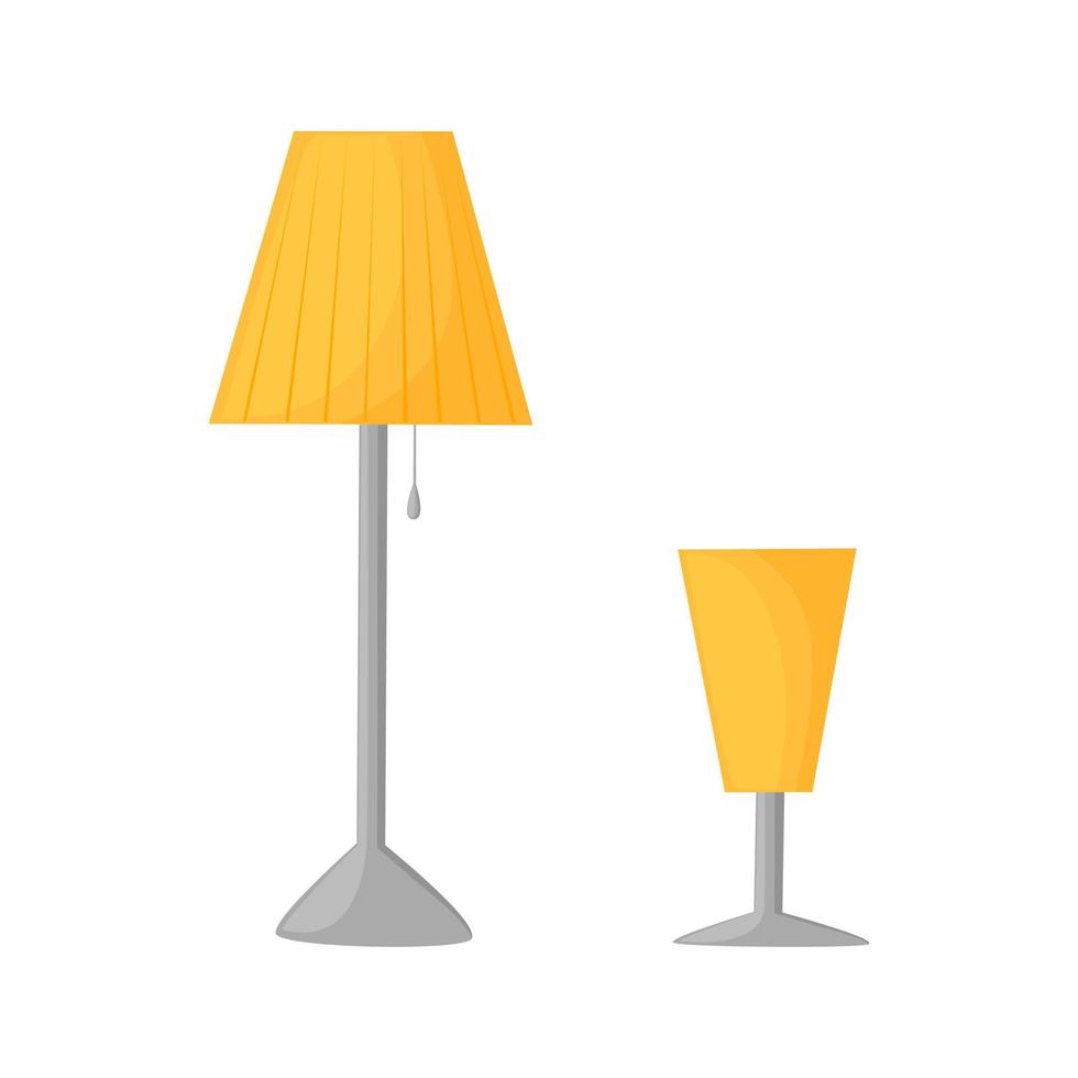 interieur kleurrijke lamp vlakke stijl vector illustratie collectie