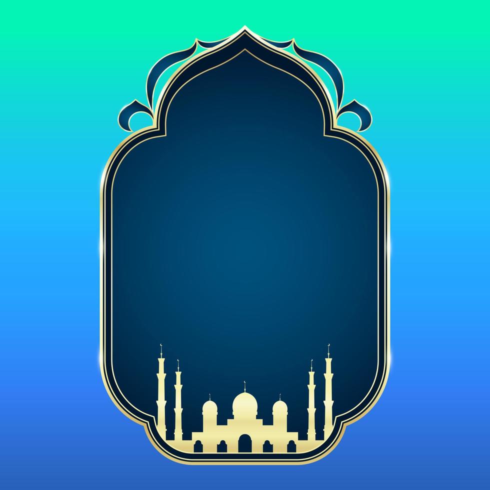 islamitisch badgeframe, voor islamitische achtergronddecoratie vector