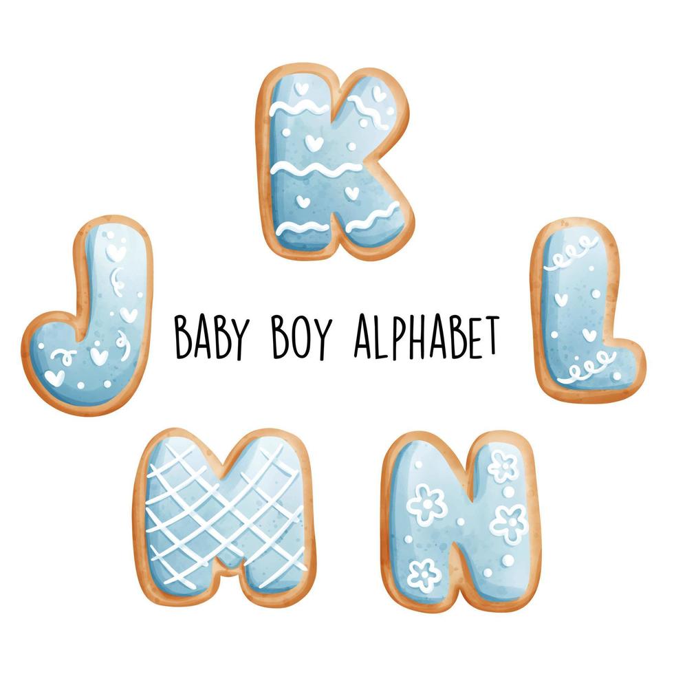 baby jongen alfabet. vector illustratie