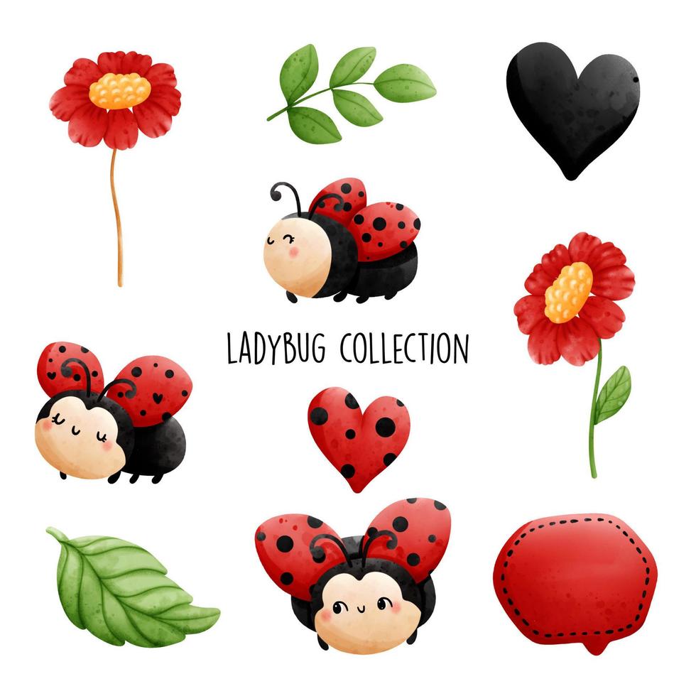 lieveheersbeestje collectie. vector illustratie