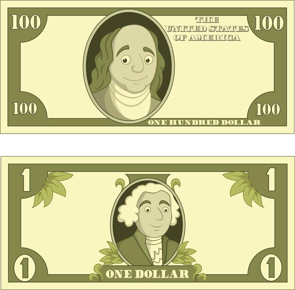 cartoon geld geïsoleerd op een witte achtergrond vector