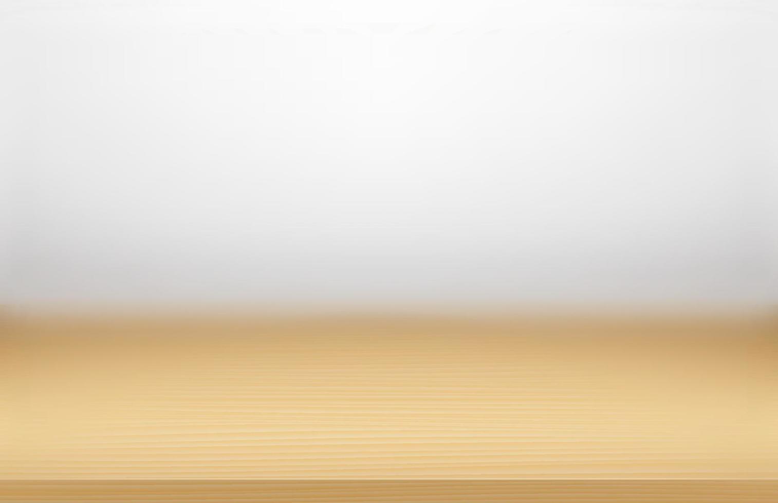 houten tafel met focus op de voorkant en wazige achtergrond. vector 3d illustratie met scherptediepte effect
