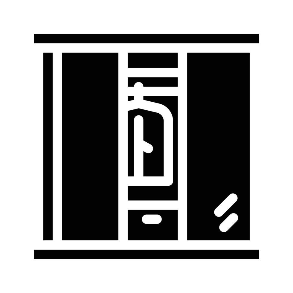 garderobekasten meubelen glyph pictogram vectorillustratie vector