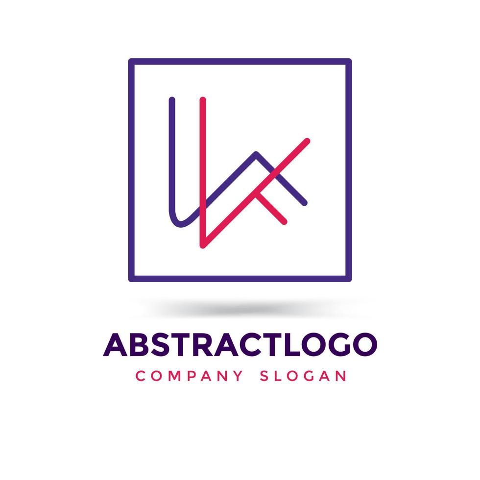 logo van een creatieve k letter - k uniek pictogram monogram element. vector