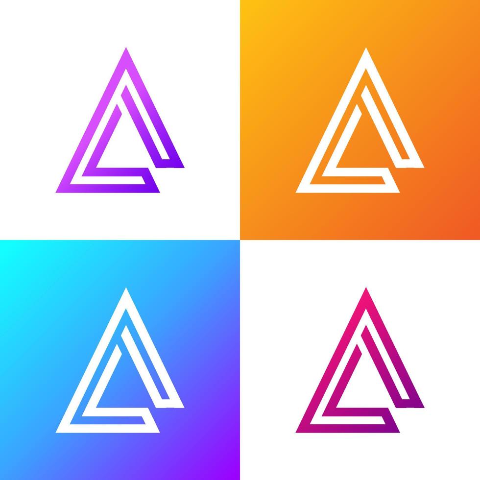 een logo unieke moderne brief vector design.colorful alfabet een lettertype typografie pictogram monogram.