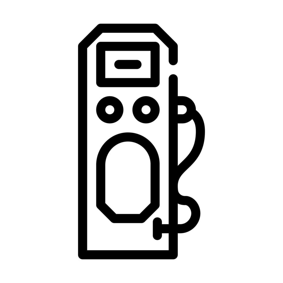 laadstation elektrische auto's lijn pictogram vectorillustratie vector