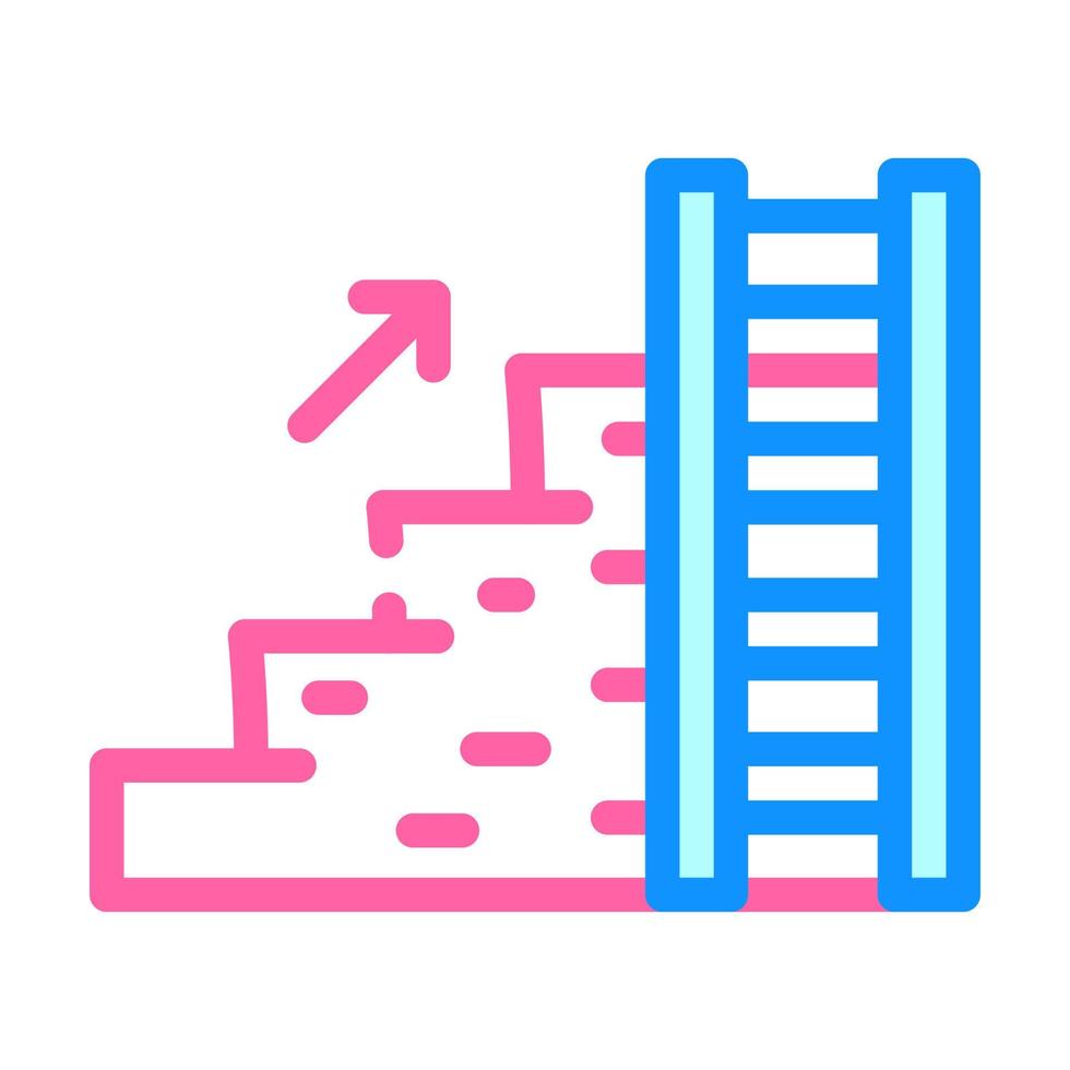 ladder en trap kleur pictogram vectorillustratie vector