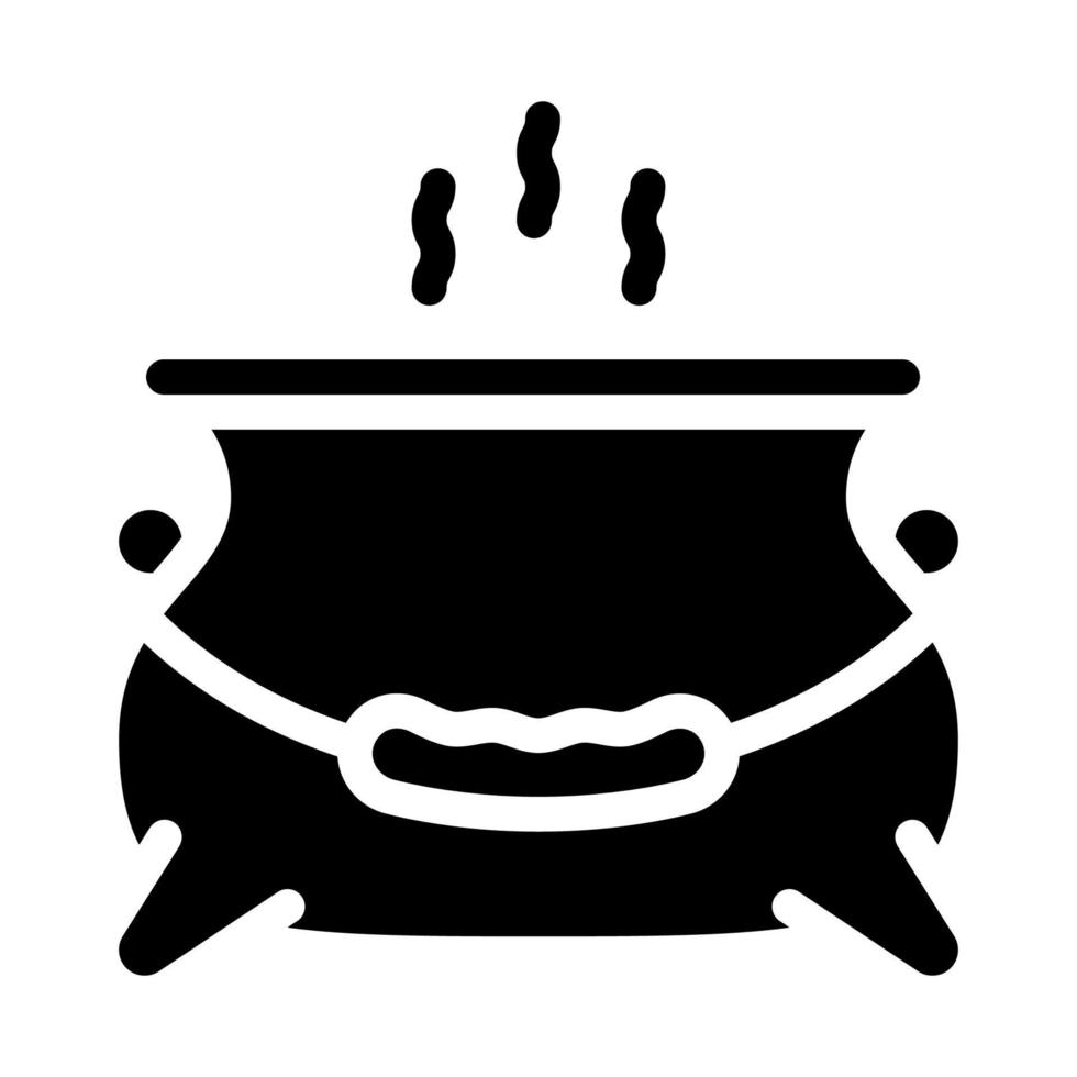 kokend drankje in tank glyph pictogram vectorillustratie vector