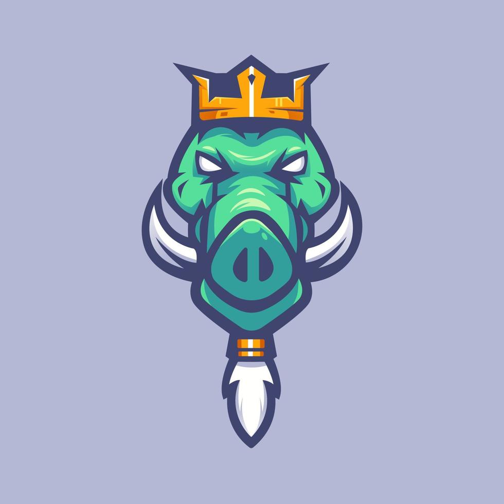 varken mascotte logo ontwerp vector