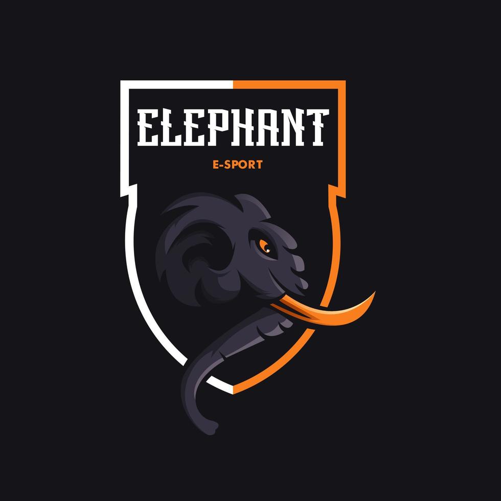 olifant cartoon mascotte logo ontwerp vector