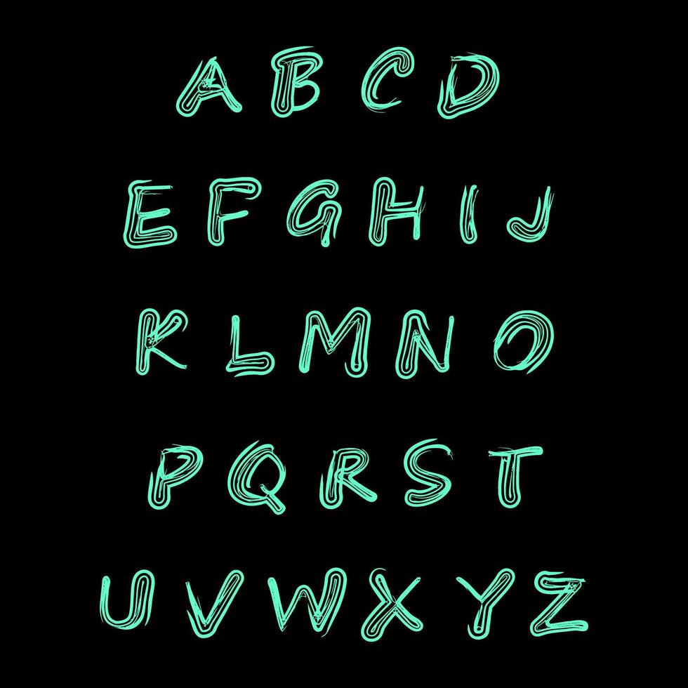 handgeschreven lettertype met abstracte stijl vector