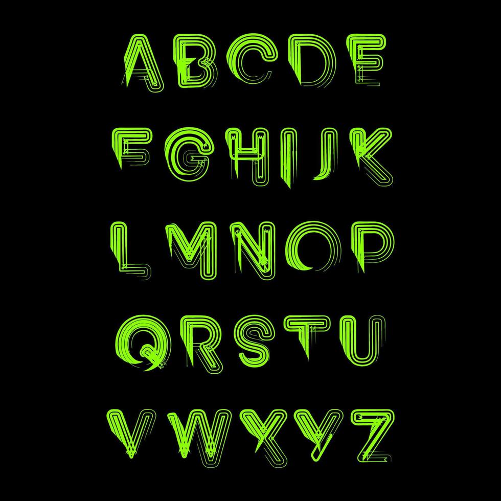 abstracte textuur gestreept lettertype vector