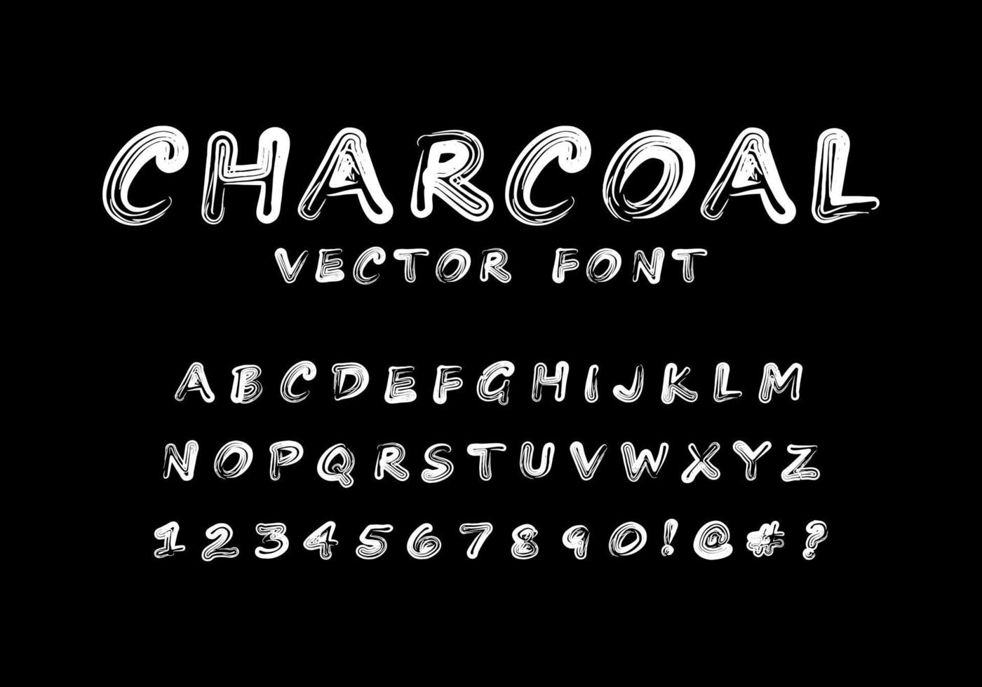 abstracte penseelstreek stijl vet lettertype. vectorlettertypen voor typografie, titels, logo's en meer vector