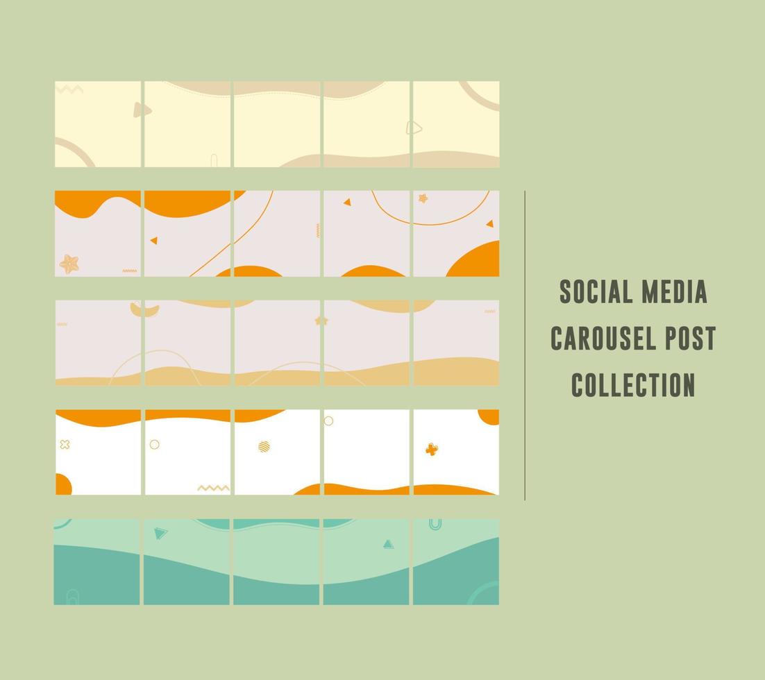 carrousel postverzameling op sociale media vector