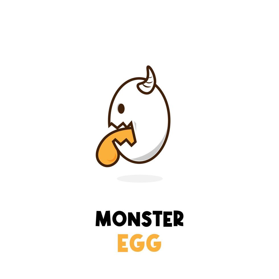 ei monster cartoon afbeelding logo vector