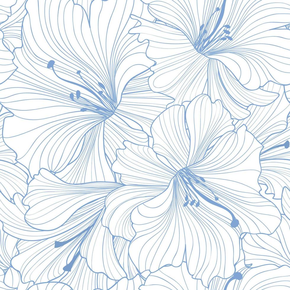 naadloze bloemmotief. bloem achtergrond. bloemen naadloze textuur met bloemen. bloeien betegeld behang vector