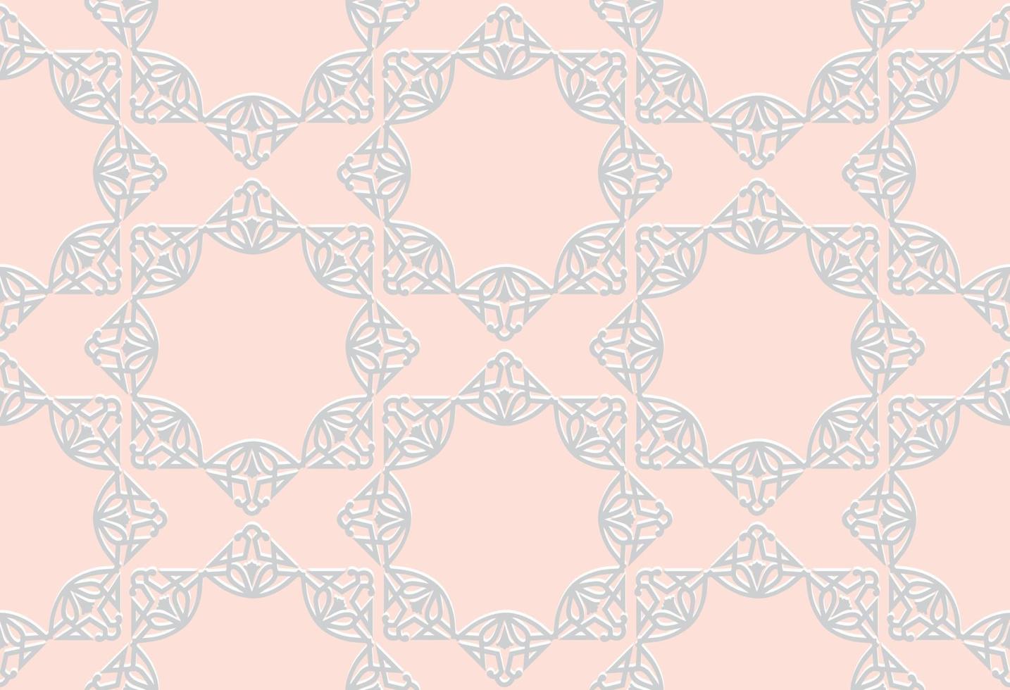 abstracte naadloze patroon. mozaïek bloemen diagonale tegel decoratieve achtergrond. moslim lijnornament in arabische oriëntaalse stijl vector