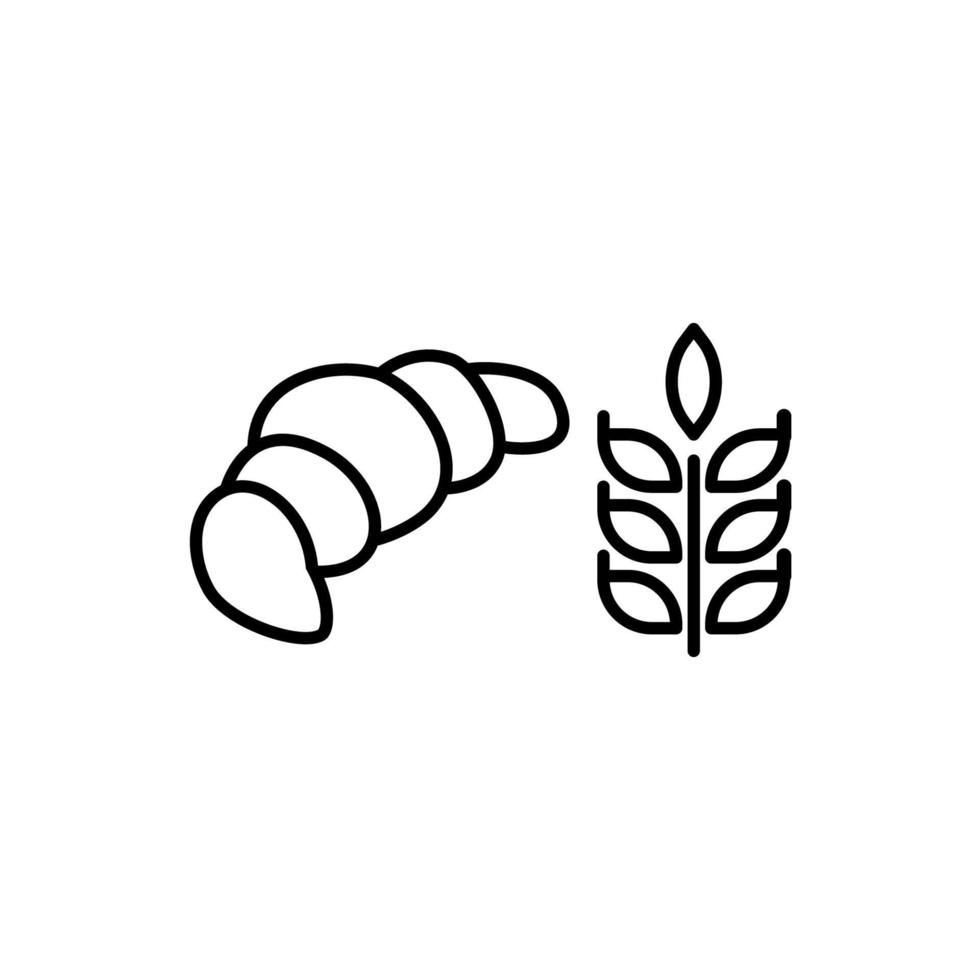 illustratie vectorafbeelding van croissant icon vector