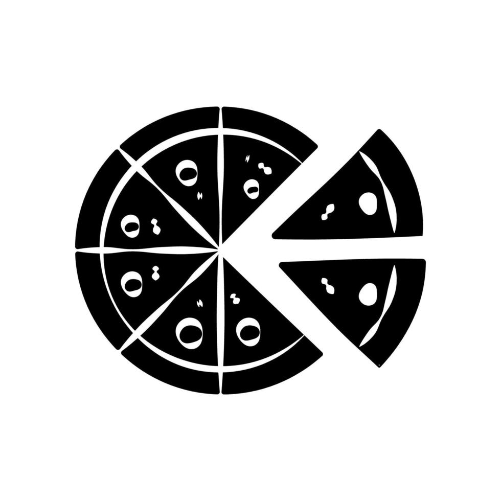 illustratie vectorafbeelding van pizza icon vector