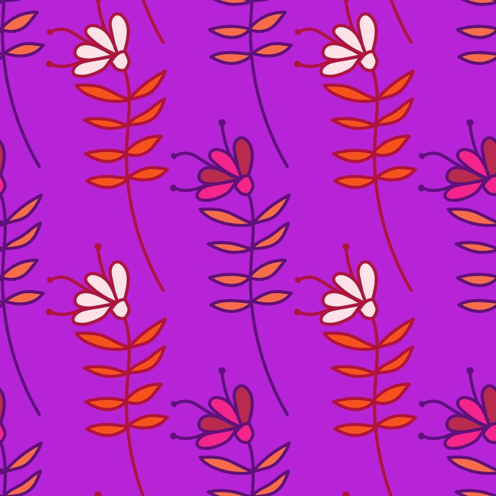 eenvoudig klein bloemen naadloos patroon. schattig bloemenbehang. vector