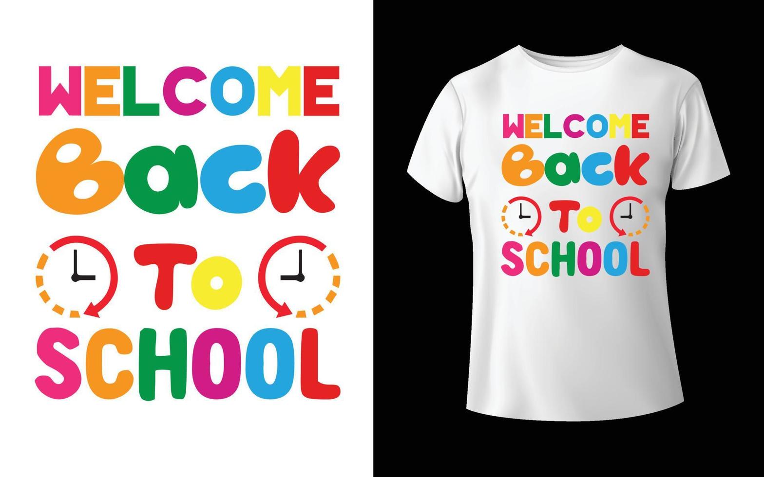 welkom terug op school t-shirt ontwerp school vector t-shirt