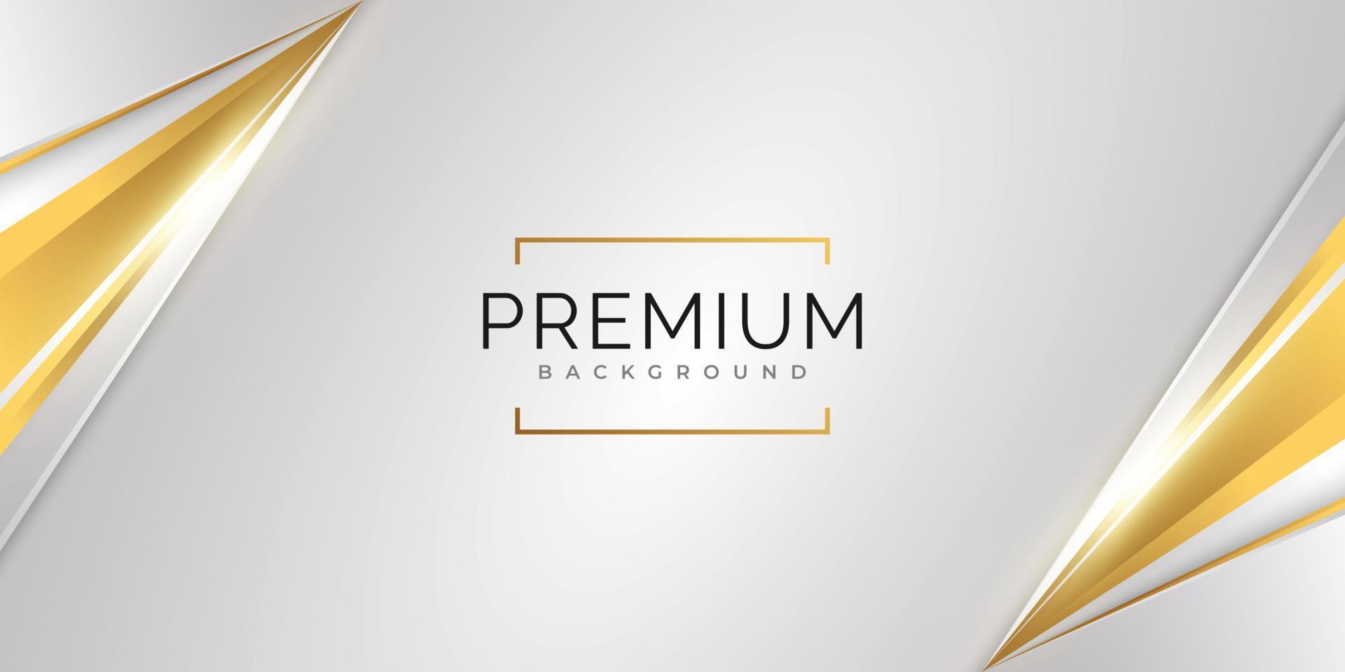 luxe witte en gouden achtergrond. premium grijze en gouden achtergrond voor prijs, nominatie, ceremonie, formele uitnodiging of certificaatontwerp vector