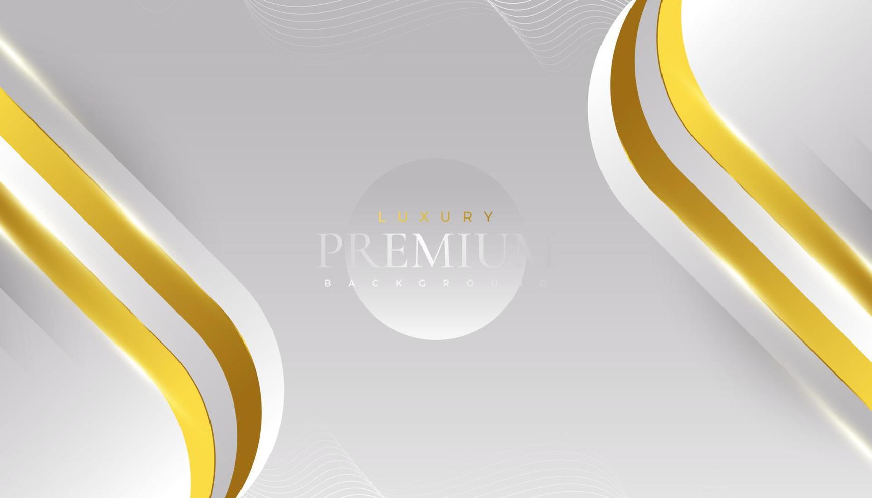 luxe witte en gouden achtergrond. premium grijze en gouden achtergrond voor prijs, nominatie, ceremonie, formele uitnodiging of certificaatontwerp vector