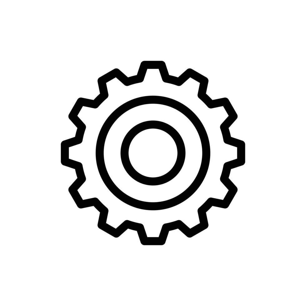 tandwiel icoon. versnelling pictogram vectorillustratie ontwerp. versnelling icoon collectie. versnelling eenvoudig teken vector