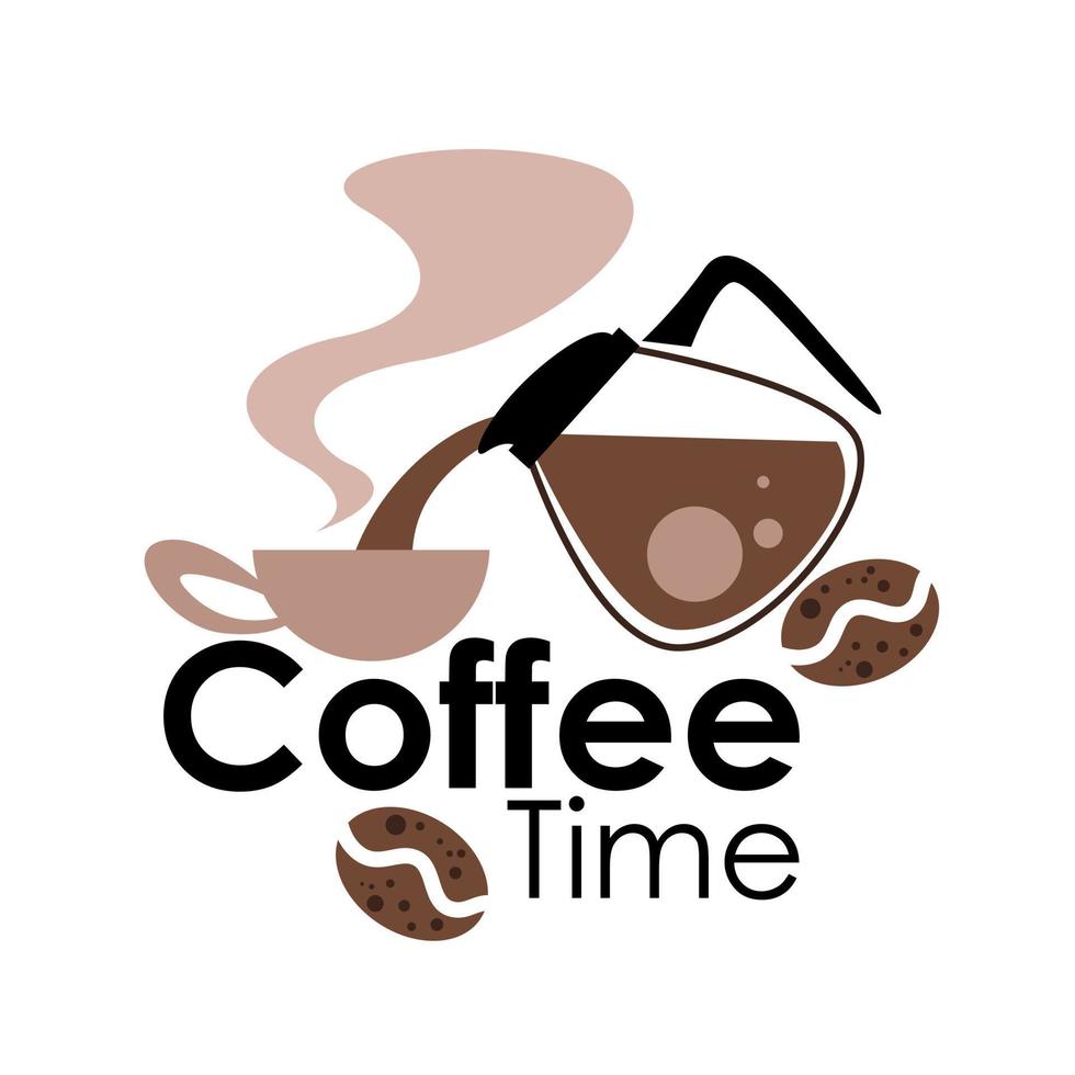 koffie bijvullen met koffiepot vector