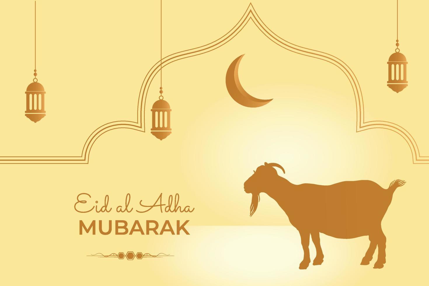 eid al adha mubarak islamitische achtergrond vector