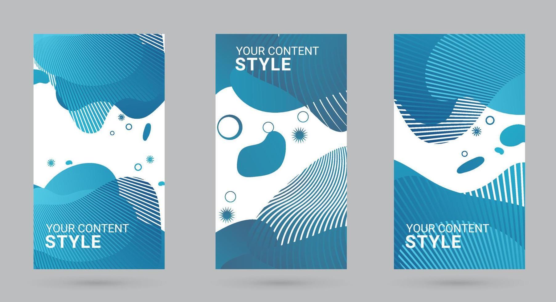 set van abstract blauw gradiëntelementenontwerp en kleurrijk sjabloonbannerontwerp met gradiëntkleurstijlsjabloon, vector, illustratie vector